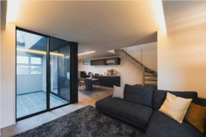 鈴鹿市中旭が丘、新築一戸建ての居間画像です