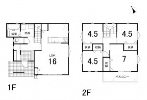 鈴鹿市一ノ宮町、中古一戸建ての間取り画像です