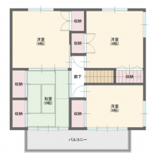 鈴鹿市磯山、中古一戸建ての間取り画像です