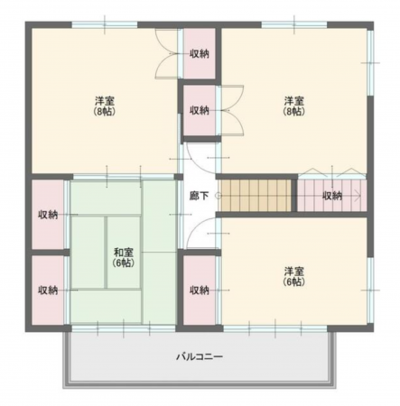 鈴鹿市磯山、中古一戸建ての間取り画像です