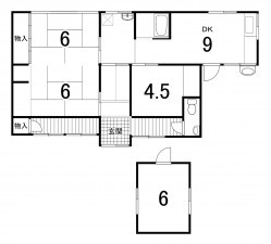 鈴鹿市若松東、中古一戸建ての間取り画像です