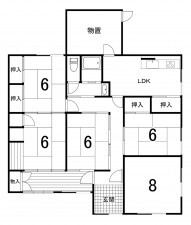 鈴鹿市池田町、中古一戸建ての間取り画像です