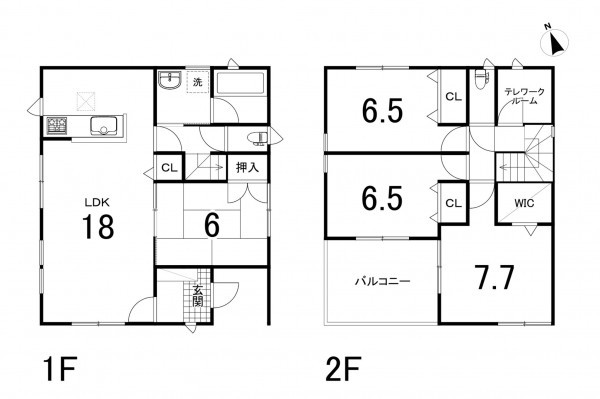 鈴鹿市長太栄町、中古一戸建ての間取り画像です