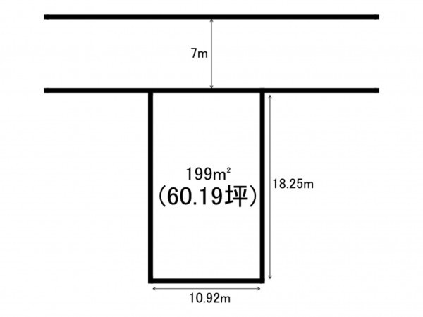 鈴鹿市国府町、土地の間取り画像です