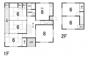 鈴鹿市池田町、中古一戸建ての間取り画像です