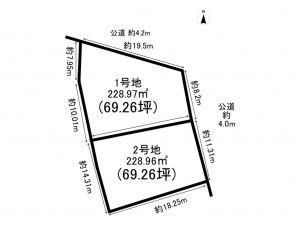 鈴鹿市十宮、土地の間取り画像です