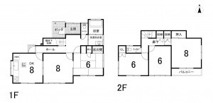 鈴鹿市郡山町、中古一戸建ての間取り画像です