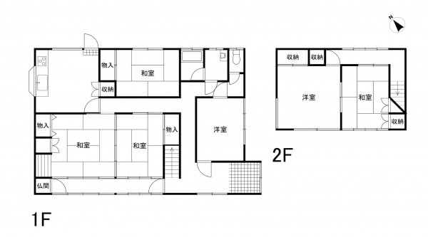 鈴鹿市北江島町、中古一戸建ての間取り画像です