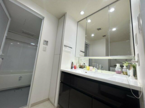 鈴鹿市白子町、マンションの洗面画像です