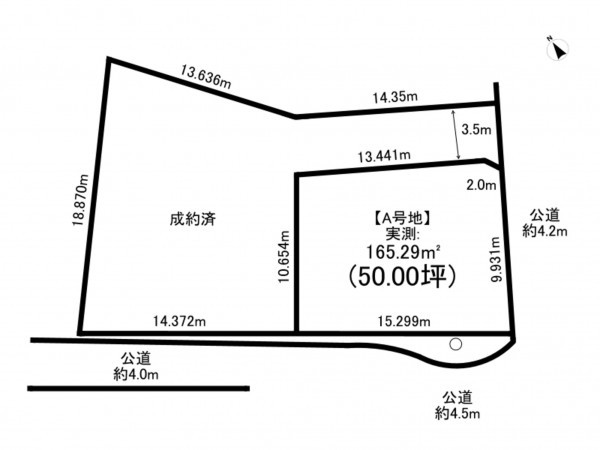 鈴鹿市北江島町、土地の間取り画像です