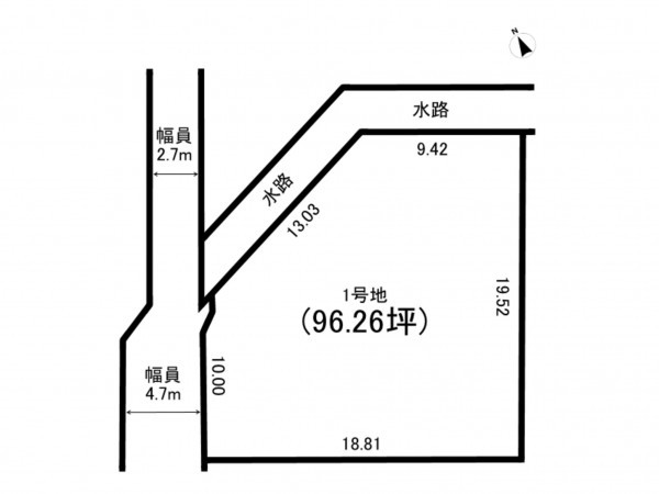 鈴鹿市白子、土地の間取り画像です