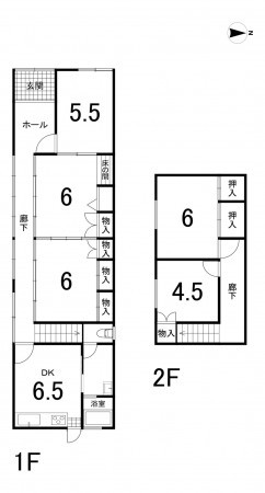 鈴鹿市神戸、中古一戸建ての間取り画像です