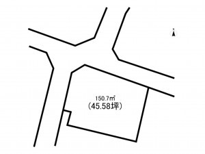 鈴鹿市岸岡町、土地の間取り画像です