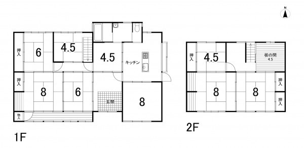 鈴鹿市小田町、中古一戸建ての間取り画像です