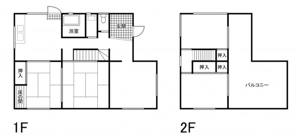 鈴鹿市白子、中古一戸建ての間取り画像です