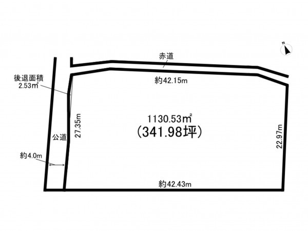 鈴鹿市石薬師町、土地の間取り画像です