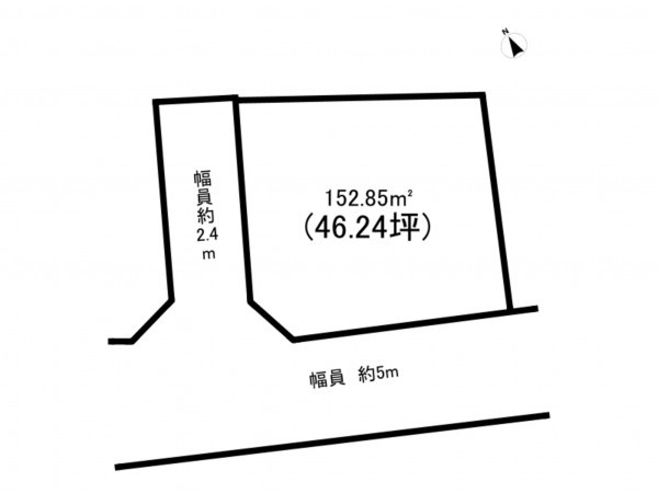 鈴鹿市東玉垣町、土地の間取り画像です