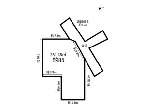 鈴鹿市北玉垣町、土地の間取り画像です