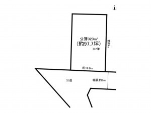 鈴鹿市高岡台、土地の間取り画像です