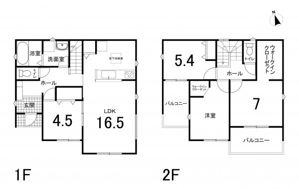 鈴鹿市池田町、新築一戸建ての間取り画像です