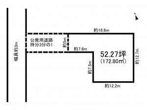 鈴鹿市長太旭町、土地の間取り画像です