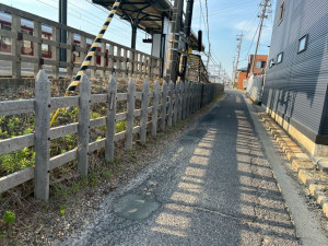 鈴鹿市長太旭町、土地の前面道路を含む現地写真画像です