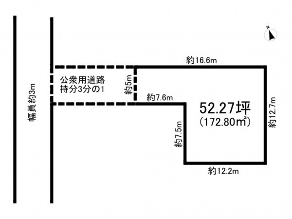 鈴鹿市長太旭町、土地の間取り画像です
