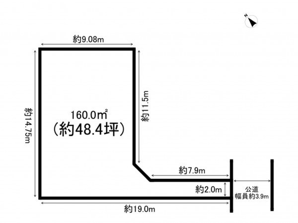 鈴鹿市白子町、土地の間取り画像です