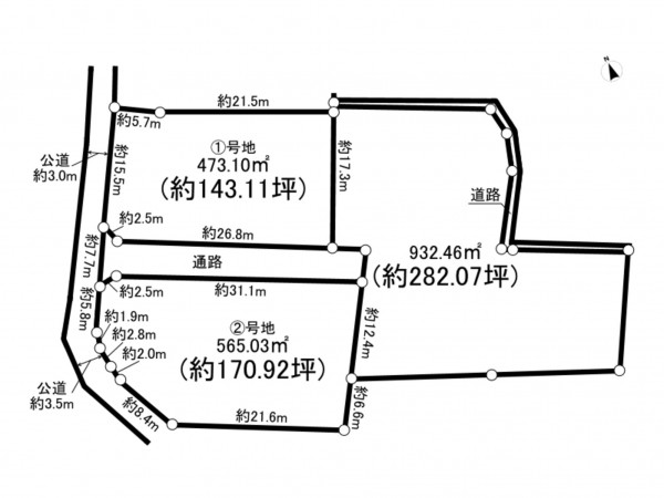 鈴鹿市長澤町、土地の間取り画像です