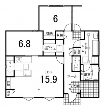 鈴鹿市肥田町、中古一戸建ての間取り画像です