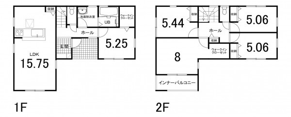 鈴鹿市磯山、新築一戸建ての間取り画像です