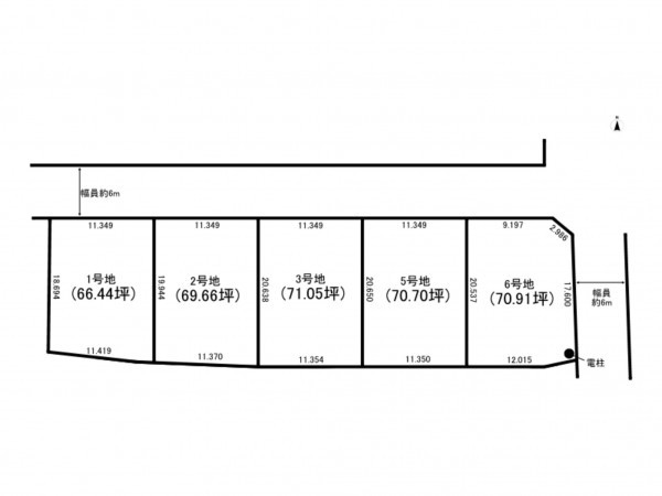 鈴鹿市西条、土地の間取り画像です