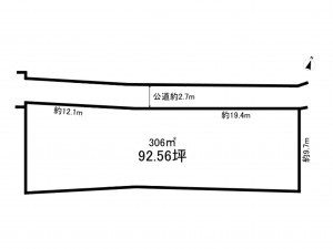 鈴鹿市高岡町、土地の間取り画像です