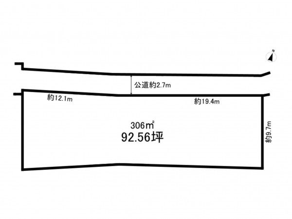 鈴鹿市高岡町、土地の間取り画像です