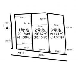 鈴鹿市平田本町、土地の間取り画像です