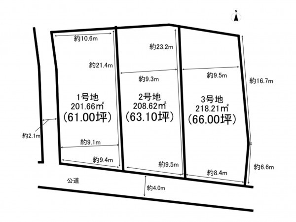 鈴鹿市平田本町、土地の間取り画像です