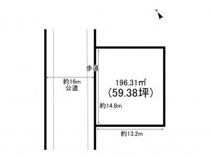 鈴鹿市稲生こがね園、土地の間取り画像です