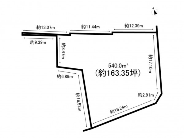 鈴鹿市下箕田、土地の間取り画像です