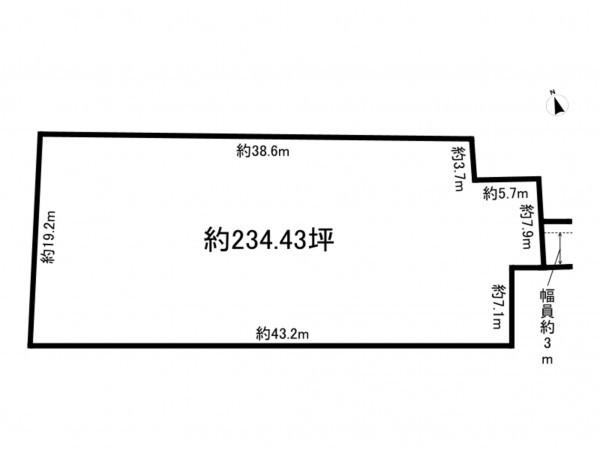 鈴鹿市長太新町、土地の間取り画像です