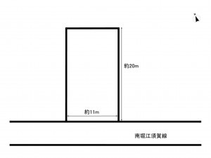 鈴鹿市中箕田、土地の間取り画像です