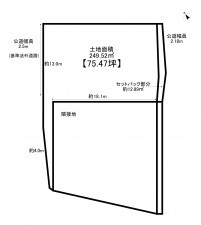 鈴鹿市下大久保町、土地の間取り画像です