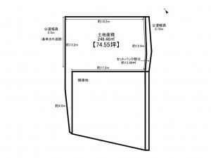 鈴鹿市下大久保町、土地の間取り画像です