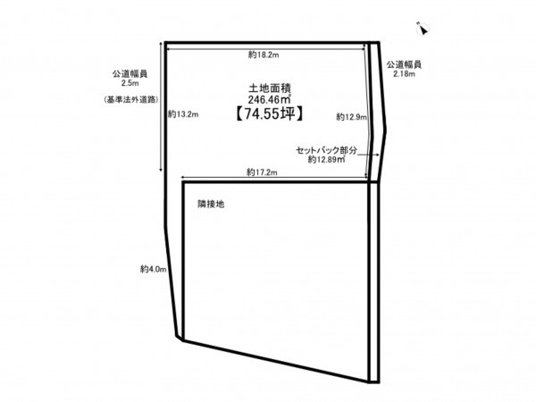 鈴鹿市下大久保町、土地の間取り画像です