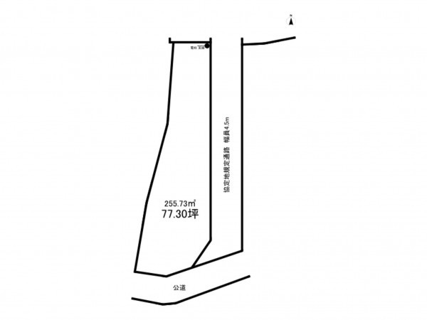 鈴鹿市若松中、土地の間取り画像です
