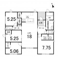 鈴鹿市長太旭町、新築一戸建ての間取り画像です