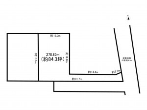 鈴鹿市稲生塩屋、土地の間取り画像です