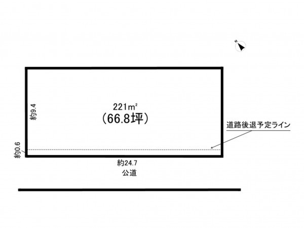 鈴鹿市東江島町、土地の間取り画像です