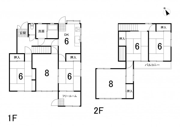 鈴鹿市若松北、中古一戸建ての間取り画像です