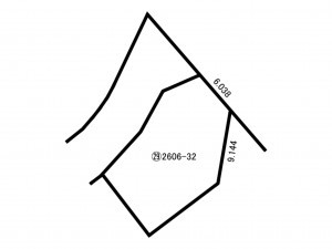 鈴鹿市岸岡町、土地の間取り画像です