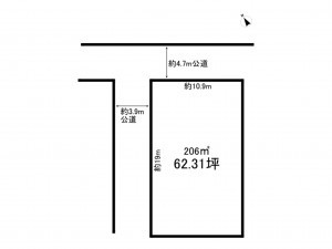 鈴鹿市若松北、土地の間取り画像です